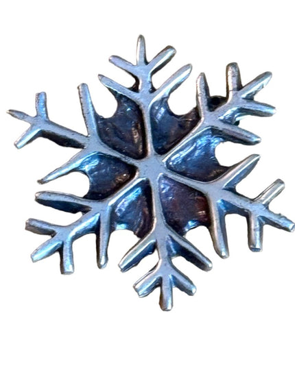 Sterling silver snowflake brooch 925 Vintage