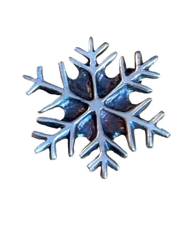 Sterling silver snowflake brooch 925 Vintage