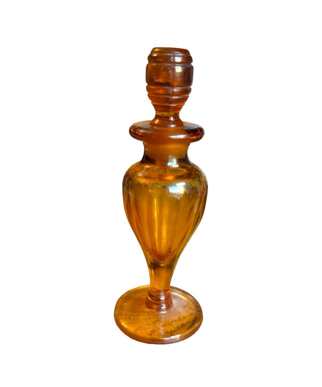 Vintage 1930s amber glass CZECH Perfume bottle 6x2”