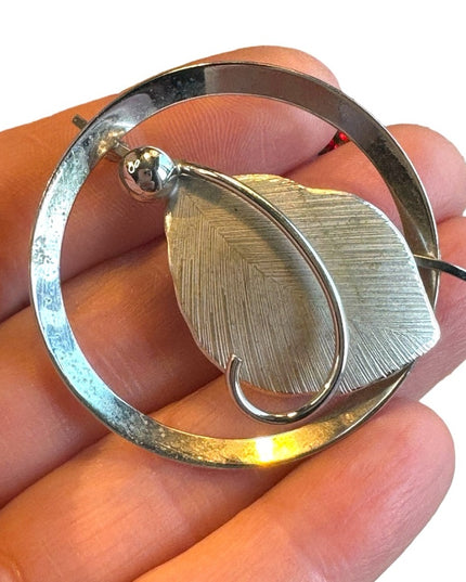Vintage 1960s Boyd Bond large leaf sterling silver 925 brooch