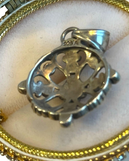 Sterling silver 925 marcasite necklace pendant