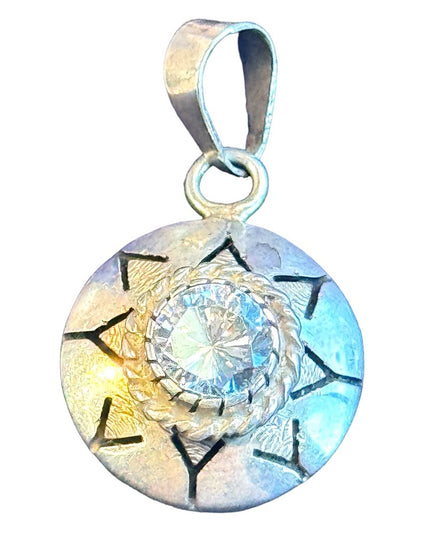 Taxco TP-114 Mexico Crystal CZ fancy sterling 925 prndant