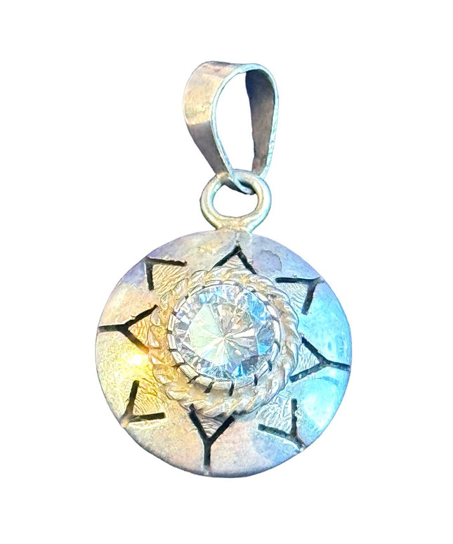 Taxco TP-114 Mexico Crystal CZ fancy sterling 925 prndant