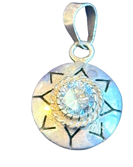 Taxco TP-114 Mexico Crystal CZ fancy sterling 925 prndant