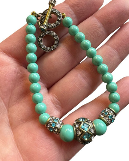 Lovely Retired HEIDI DAUS blue glass rhinestone bracelet