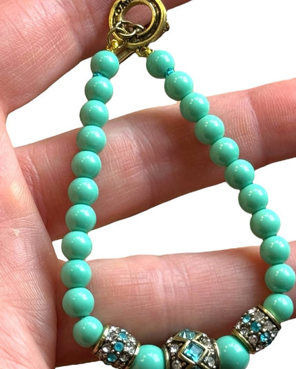 Lovely Retired HEIDI DAUS blue glass rhinestone bracelet