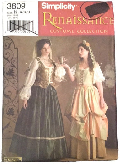 Simplicity UNCUT Renaissance dresses sewing patter