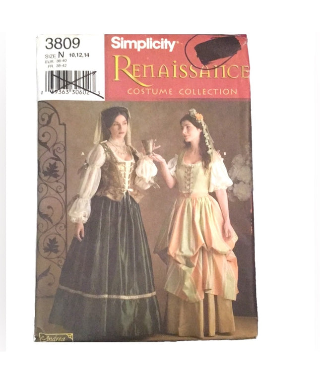 Simplicity UNCUT Renaissance dresses sewing patter