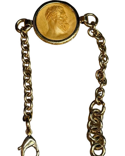 Stunnimg Italy ROME Grand Tour Collection gold plated Hercules Bracelet link