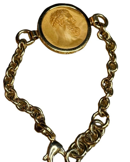 Stunnimg Italy ROME Grand Tour Collection gold plated Hercules Bracelet link