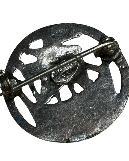 Vintage Mizpah silver sailing ahip Celtic brooch