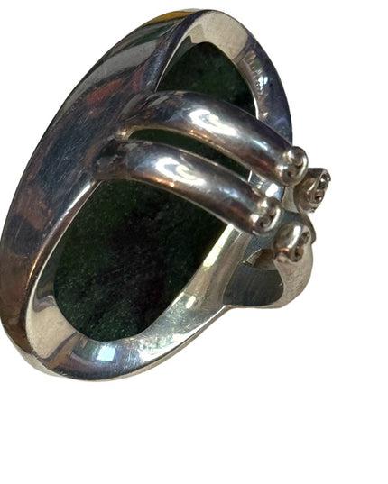 Designer Sajen 2001 Natural Ruby zoisite cabochon sterling silver 925 ring
