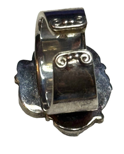 Lovely multi gemstone sterling silver 925 Sajen ring Bali