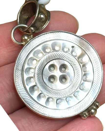 Sterling silver 925 imported JSVR Necklace pendant mother of pearl