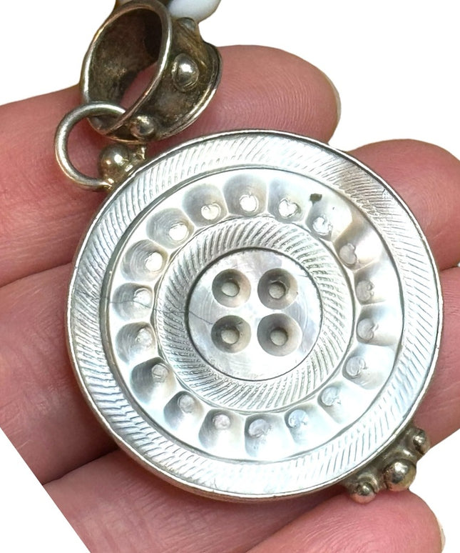 Sterling silver 925 imported JSVR Necklace pendant mother of pearl
