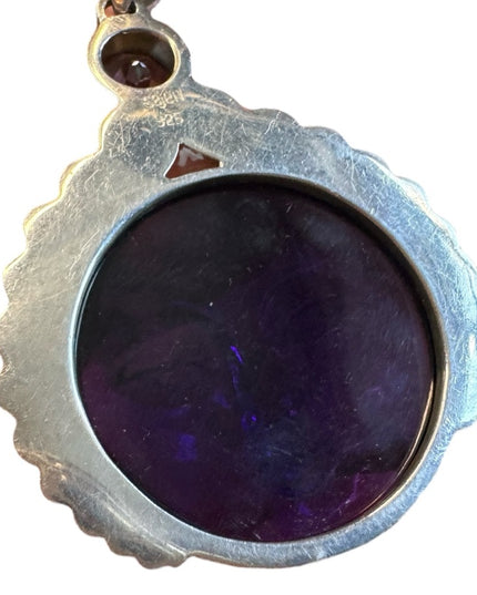 Sajen sterling silver 925 Bali designer large goddess amethyst pendant handmade
