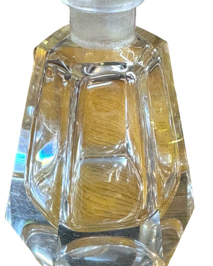 Vintage lead crystal heavy clear perfume bottle