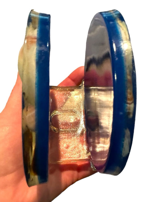 Mid-Century Vintage Lucite And Shell Napkin Holder 1950s outdoor nautical decor