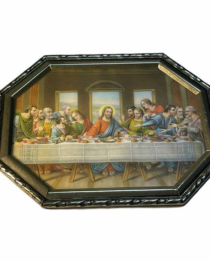 Vintage Last supper framed picture