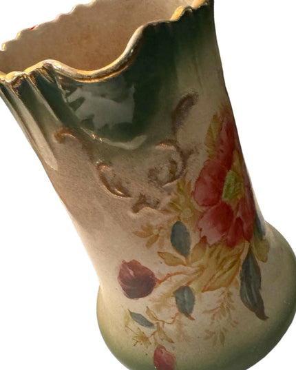 Antique Victorian Ware water jug decor pitcher floral flowers
