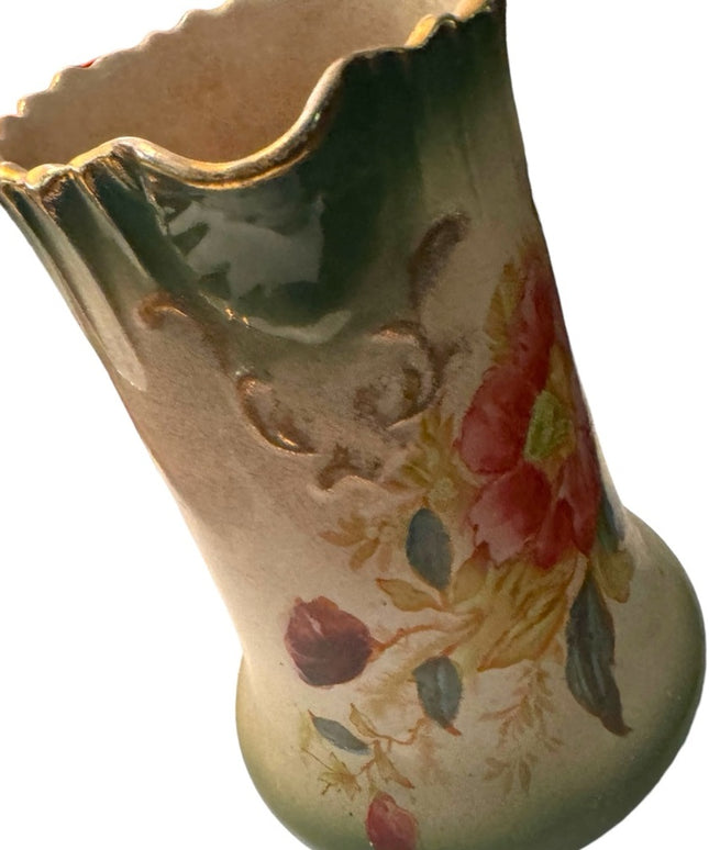 Antique Victorian Ware water jug decor pitcher floral flowers