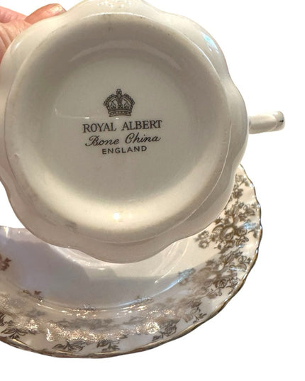Vintage Royal Albert 25th silver anniversary tea cup set