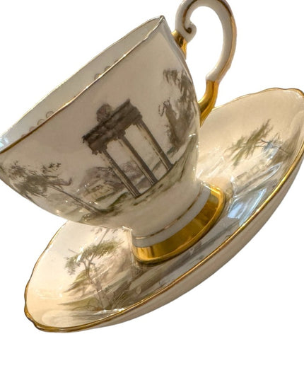 Vintage Royal Tuscan Tea Cup & Saucer Fine English Bone China Rare Olympus