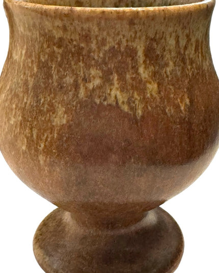 Vintage Peter Knudstrup Elora Canada handmade brown Pottery drinking cup