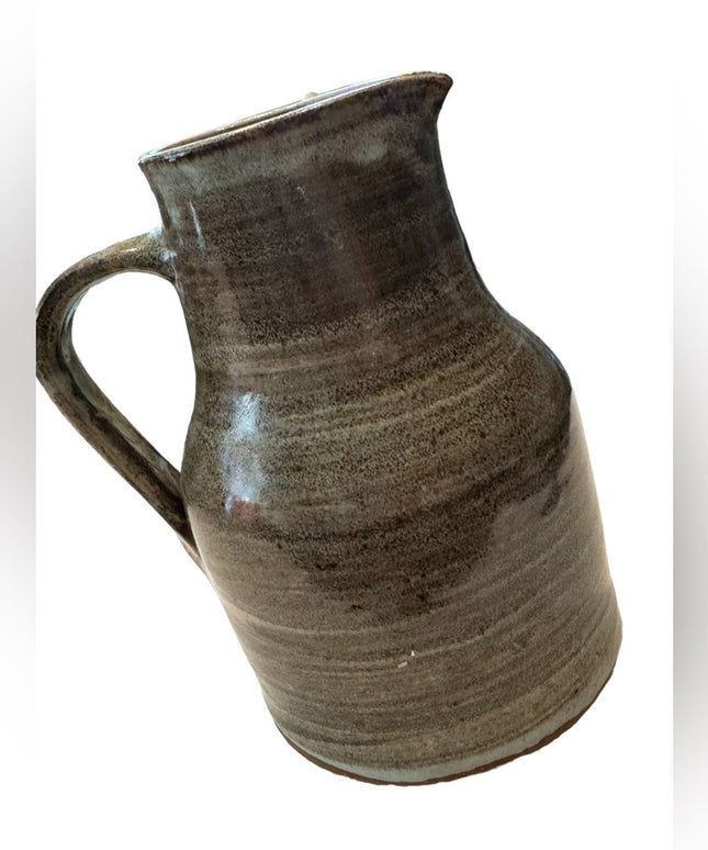 Vintage Blue Gray hues handmade pottery water juice jug