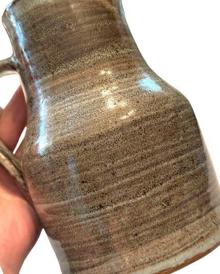Vintage Blue Gray hues handmade pottery water juice jug