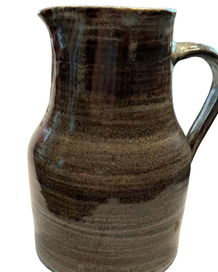 Vintage Blue Gray hues handmade pottery water juice jug
