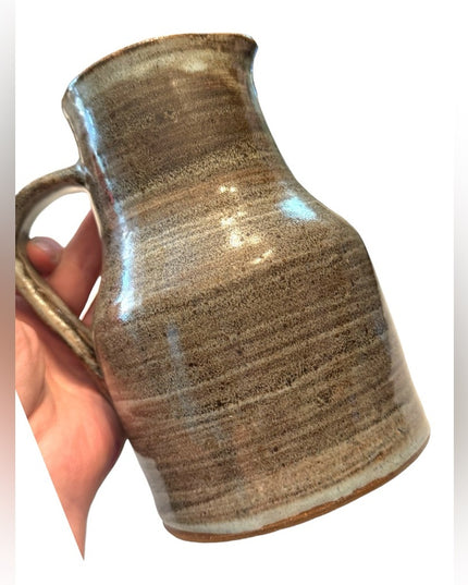 Vintage Blue Gray hues handmade pottery water juice jug