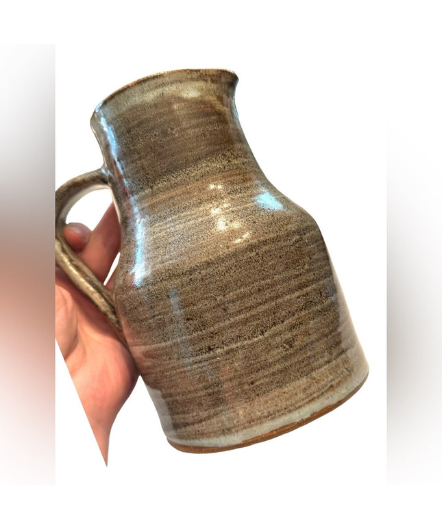 Vintage Blue Gray hues handmade pottery water juice jug