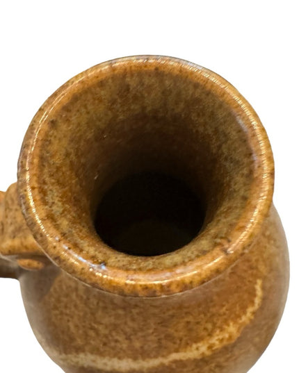 Vintage Peter Knuddtrup Brown ivory handmade pottery decanter jug
