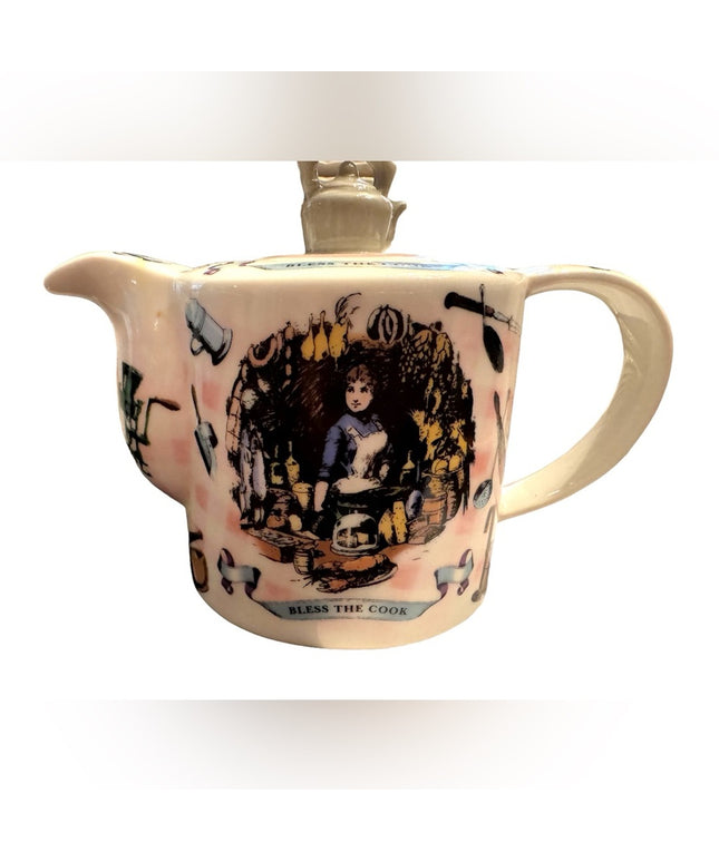Paul Cardew Bless the Cook crramic tea pot england C2008
