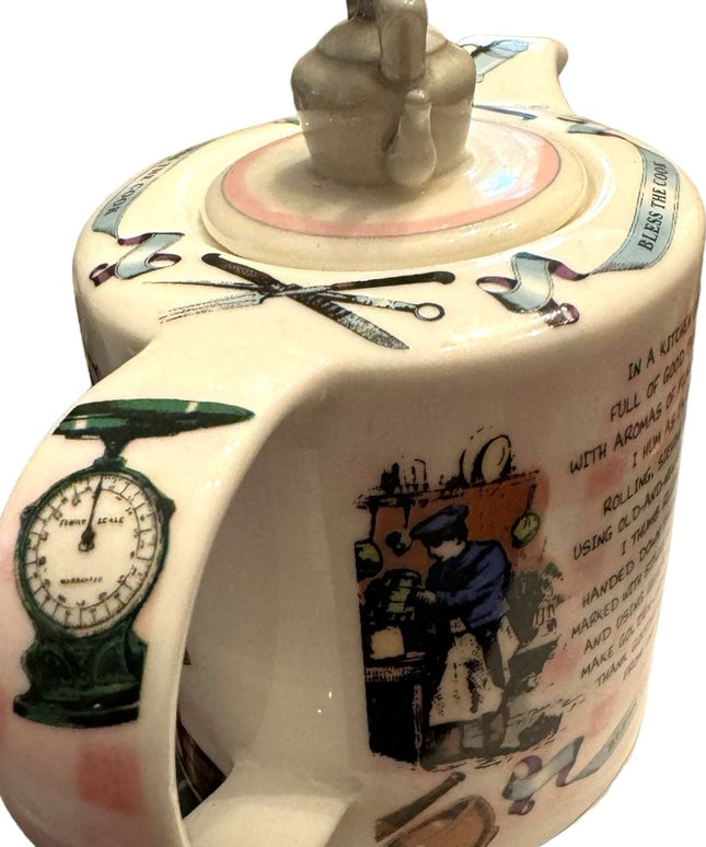 Paul Cardew Bless the Cook crramic tea pot england C2008