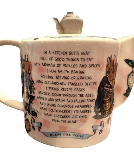 Paul Cardew Bless the Cook crramic tea pot england C2008