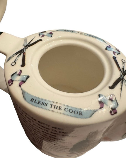 Paul Cardew Bless the Cook crramic tea pot england C2008