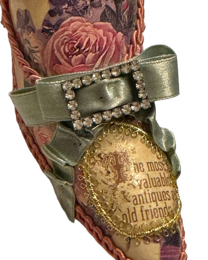 Wayne Kleski Katherines Collection retired Embellished Victorian shoe design