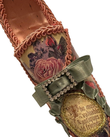Wayne Kleski Katherines Collection retired Embellished Victorian shoe design