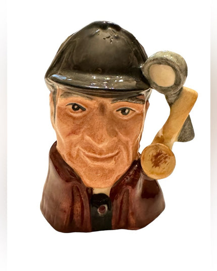 Vintage C1972 The Sleuth Royal Doulton Toby mug Jug mini 3”