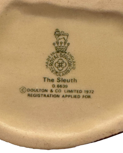 Vintage C1972 The Sleuth Royal Doulton Toby mug Jug mini 3”