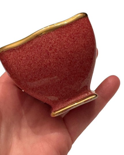 Vintage Royal Winton pink condiment dish bowl mini 2.25”