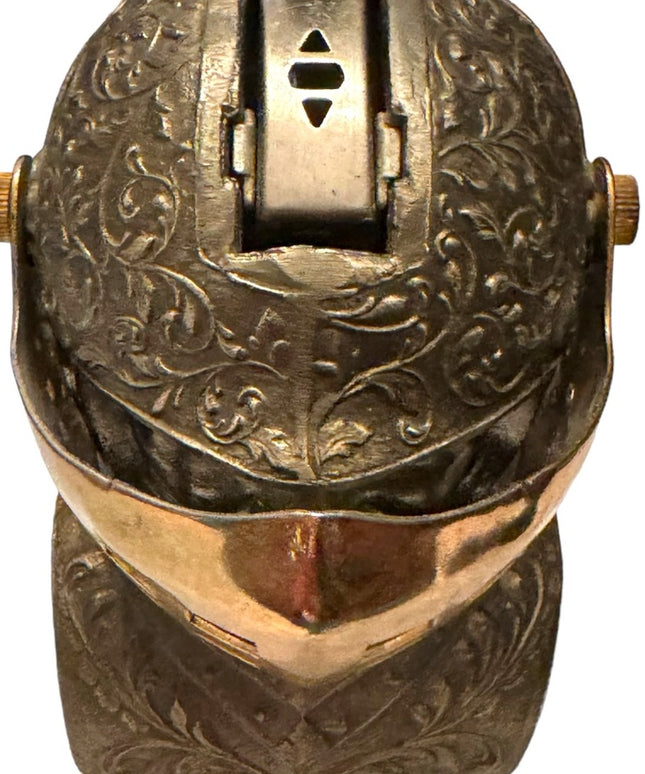 Vintage 1960s Dynasy Medieval KNIGHT Metal Lighter Bar accessory