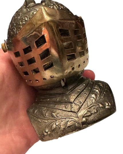 Vintage 1960s Dynasy Medieval KNIGHT Metal Lighter Bar accessory