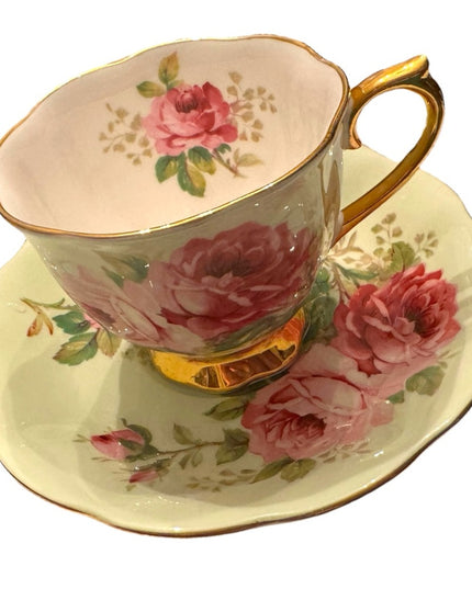 ROYAL ALBERT Bone China "American Beauty" Rare Teacup Saucer- 20th Anniversary