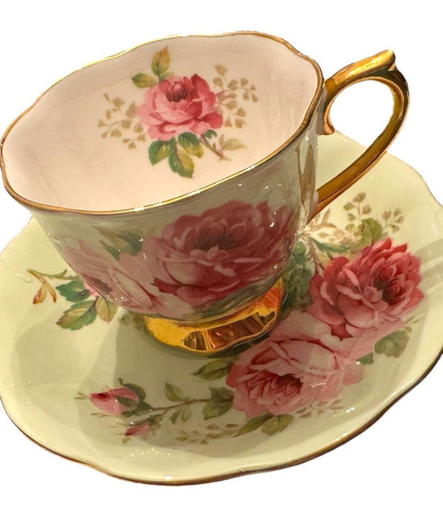 ROYAL ALBERT Bone China "American Beauty" Rare Teacup Saucer- 20th Anniversary