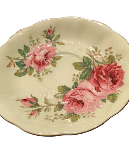 ROYAL ALBERT Bone China "American Beauty" Rare Teacup Saucer- 20th Anniversary