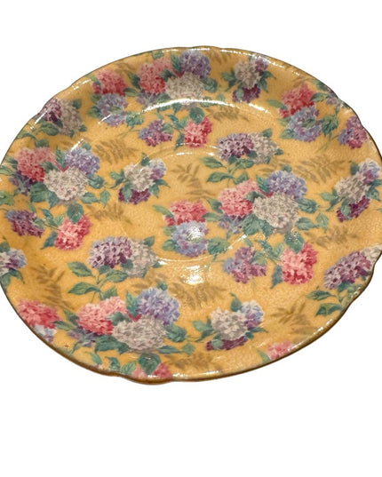 Vintage SHELLEY  IVORY SUMMER GLORY  CHINTZ  CUP AND SAUCER  WITH GOLD TRIM
