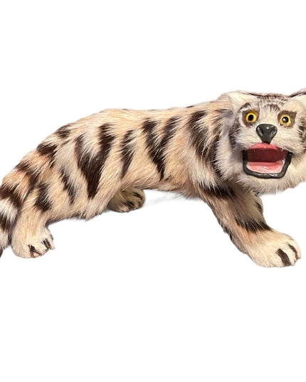 VTG Realistic Cat tiger figure fur covered Faux